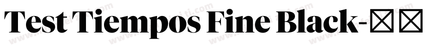 Test Tiempos Fine Black字体转换